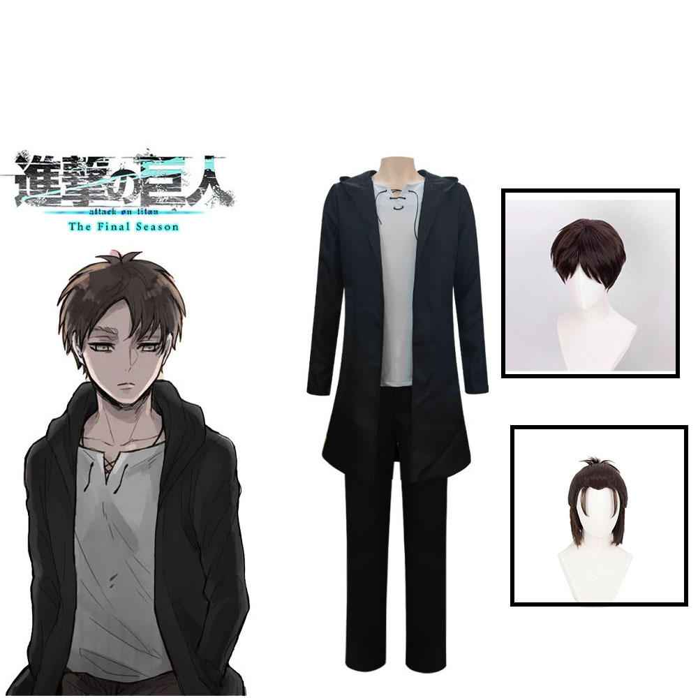 Anime Merchandise Online - Eren Jaeger Cosplay Costume Anime Titan