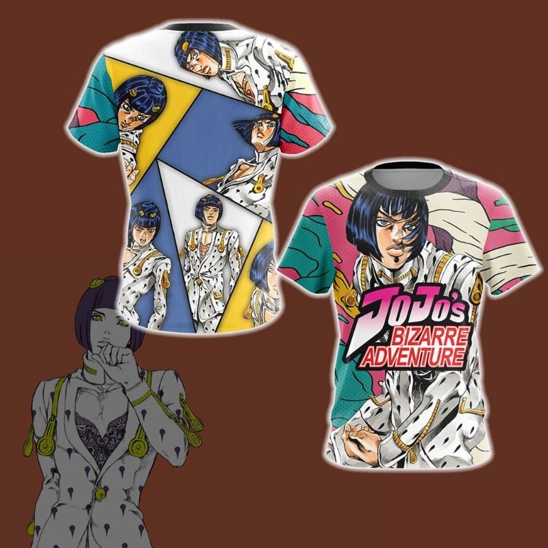 Anime Merchandise T-Shirts - 2026 New JOJO Golden Wind Bruno