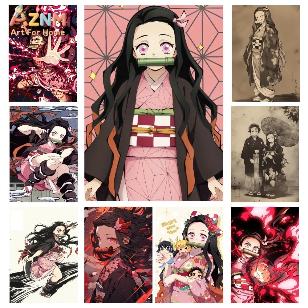 Anime Merchandise Posters - AZNM Demon Slayer Kamado Nezuko Anime