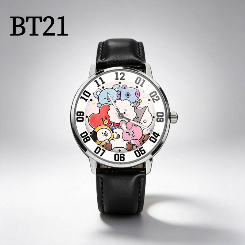 BT21 cartoon cute student watc - огляд і ціна Anime Merchandise Types