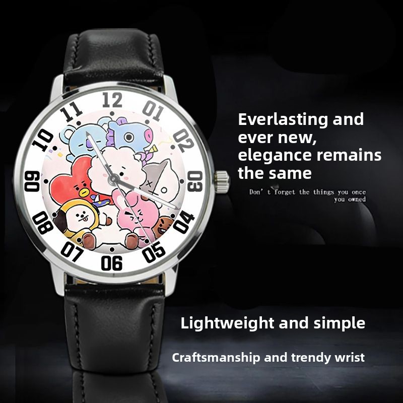 BT21 cartoon cute student watc - огляд і ціна Anime Merchandise Types