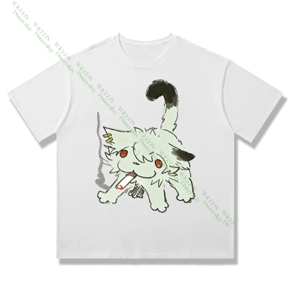 Chainsmoker Cat Yaniko Satou C - огляд і ціна Anime Merchandise T-Shirts