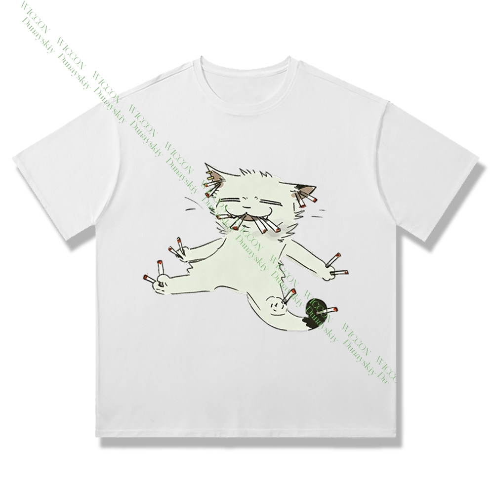Chainsmoker Cat Yaniko Satou C - огляд і ціна Anime Merchandise T-Shirts