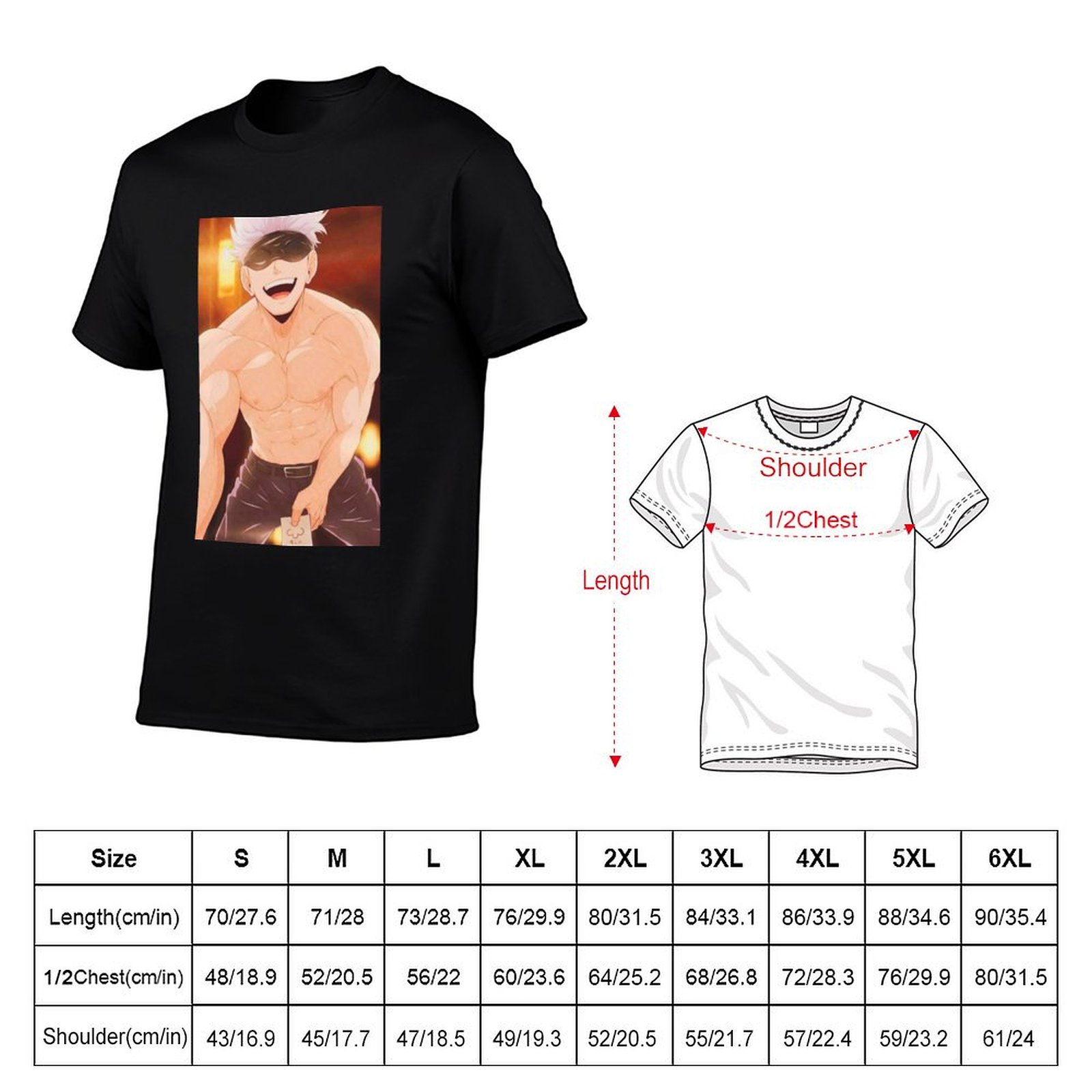Gojo Satoru Merchandise T-Shir - огляд і ціна Anime Merchandise T-Shirts