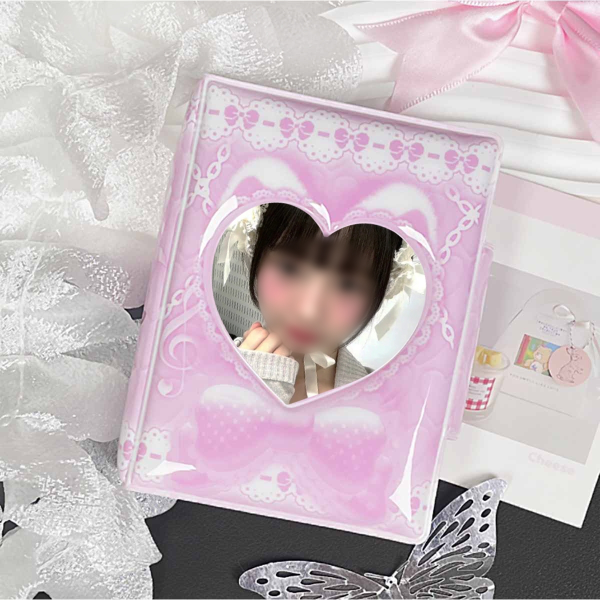 Cute Pink Cat Ear Bowknot Phot - огляд і ціна Anime Merchandise Types