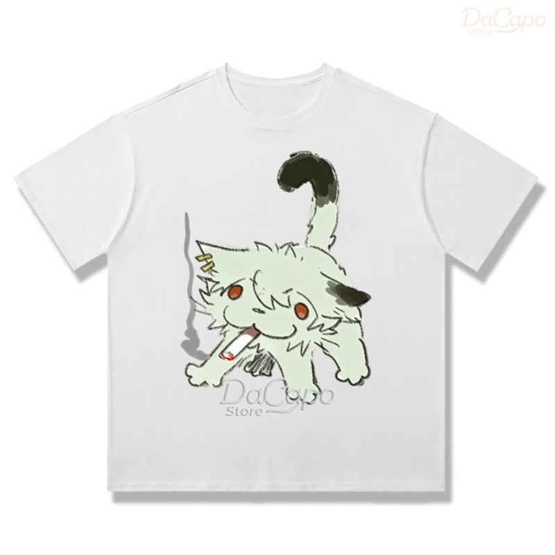 Chainsmoker Cat Yaniko Satou C - огляд і ціна Anime Merchandise T-Shirts